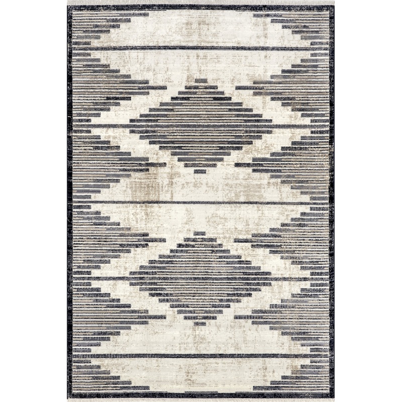 Emprezia Striped Bars Rug | Beige