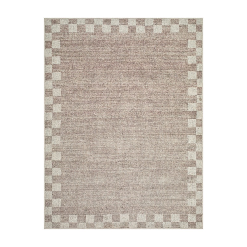 Jude Checkered Border Washable Rug