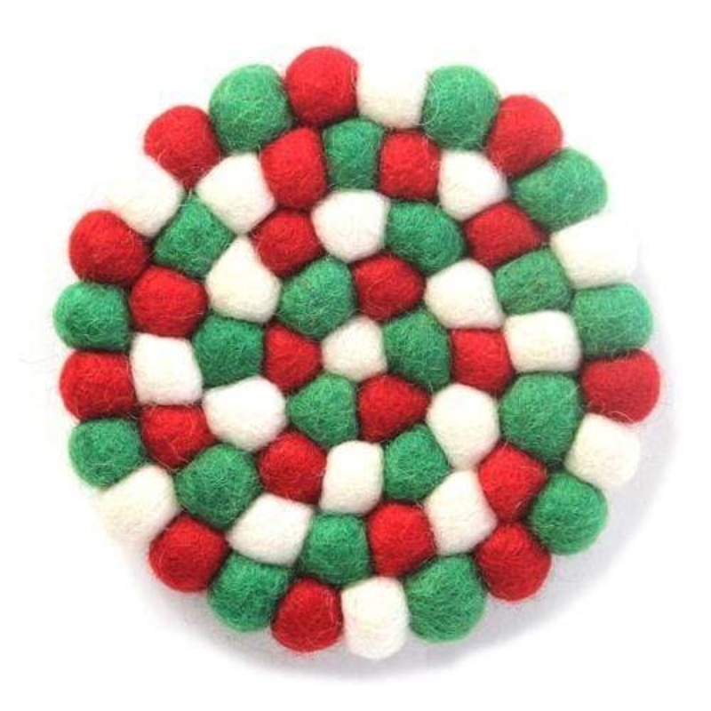 Multicolor Trivet- White Christmas – Global Groove (T)