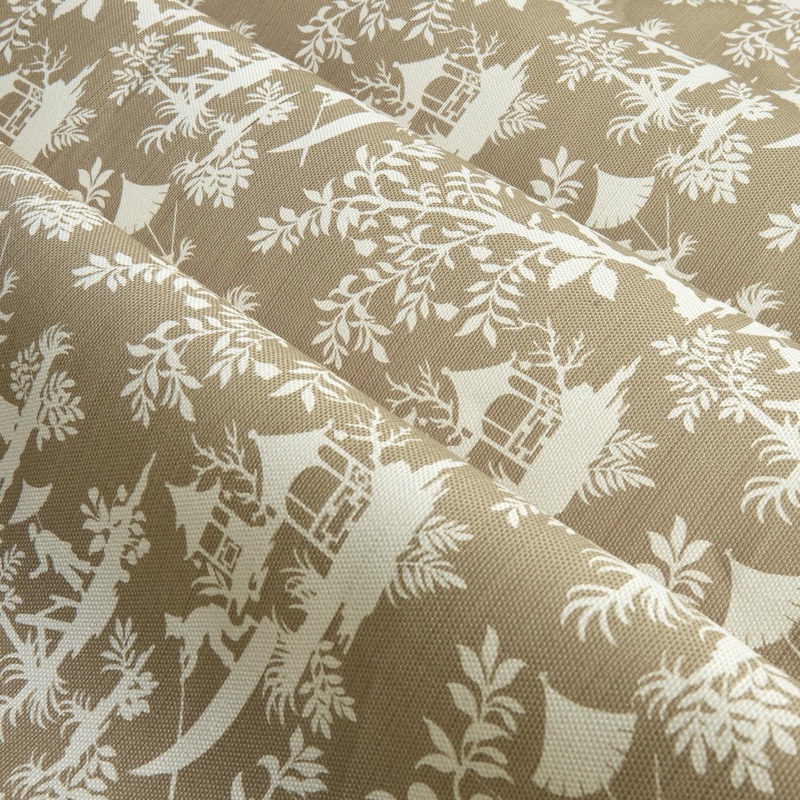 Putty Pagoda Garden Fabric