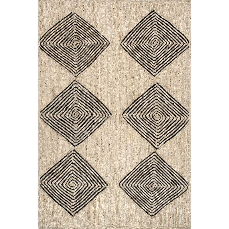 Axel Diamond Jute Rug | Natural