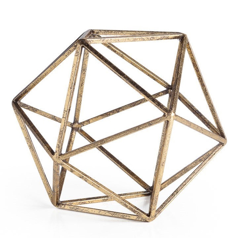 Oro Gold Polygon Decor Sculpture