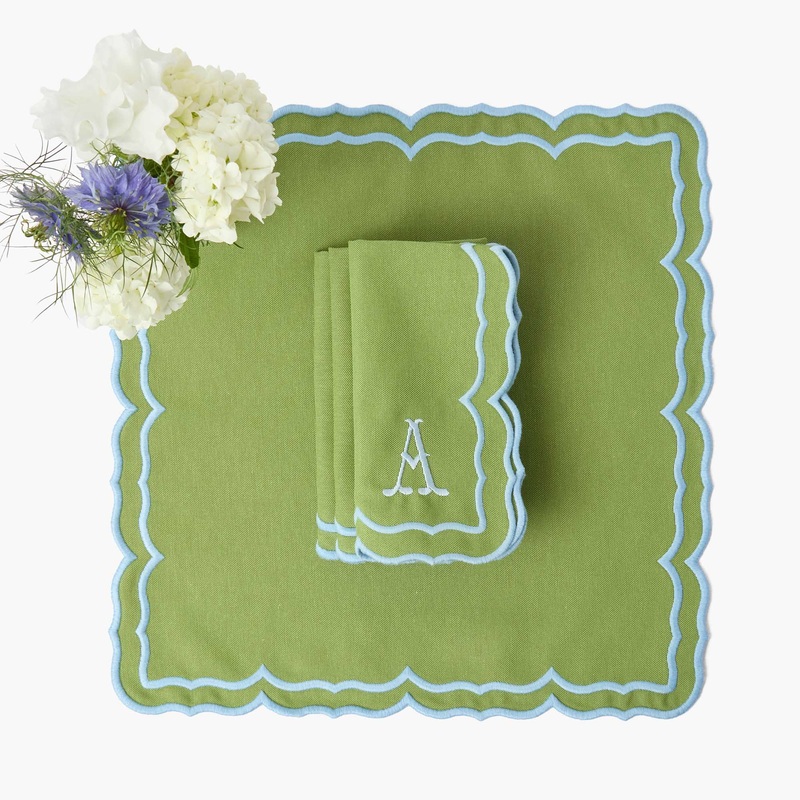 Fleur Green Napkins (Set of 4)