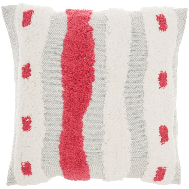 Life Styles CN980 Cotton Tufted Woven Waves Throw Pillow From Mina Victory By Nourison Rugs