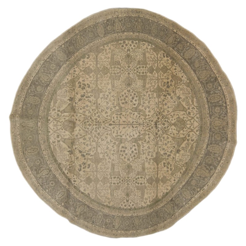 MAHABAD PARCHMENT CUSTOM CIRCLE RUG