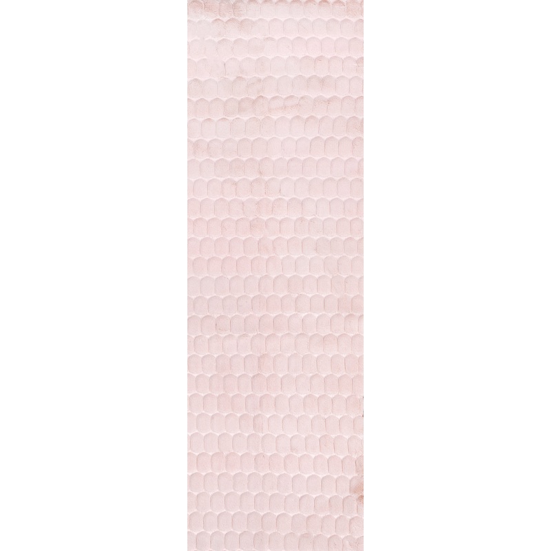 Milazia Honeycomb Plush Cloud Washable Rug | Blush