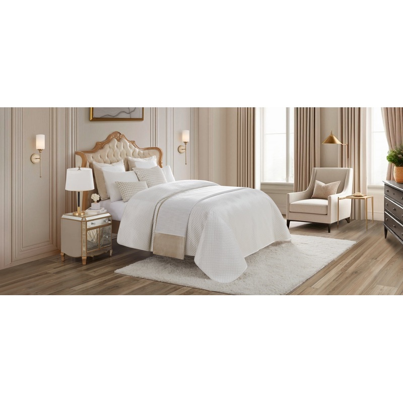 Rhodes Ivory Quilt Set