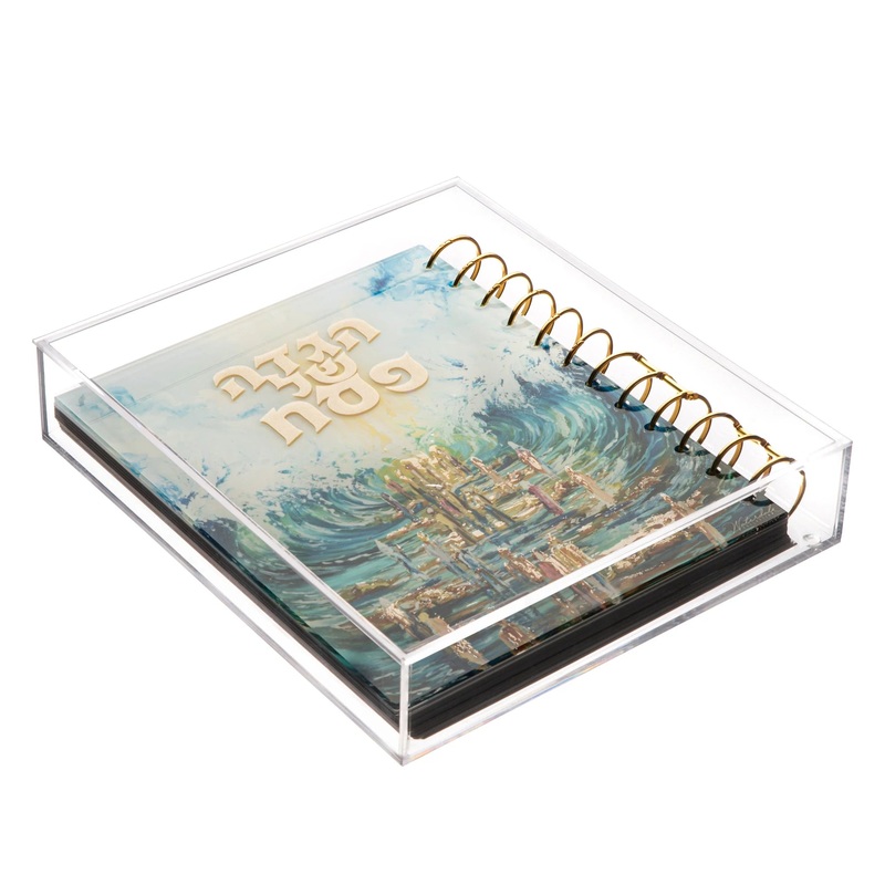Waterdale Pesach Haggadah, Painted by Zelda, 8×10, in a lucite case
