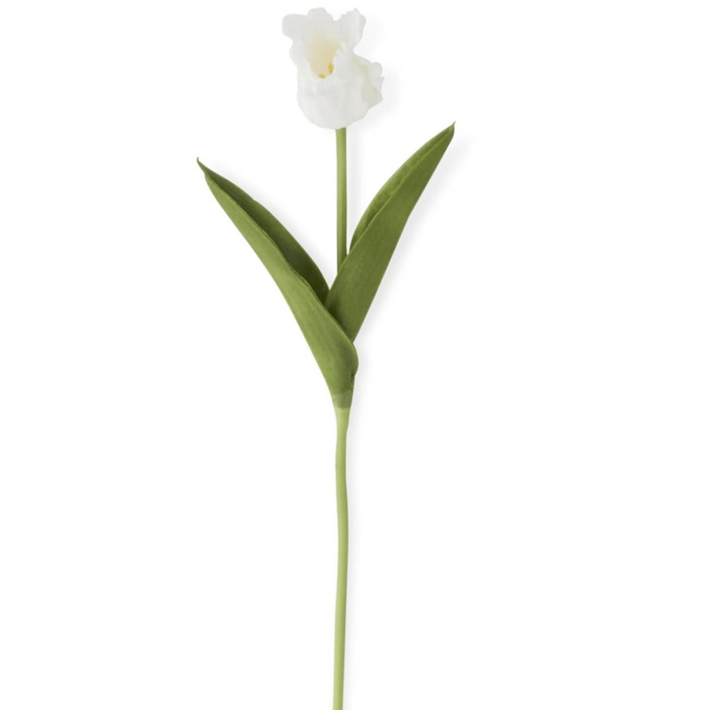 10.5″ White Real Touch Parrot Tulip