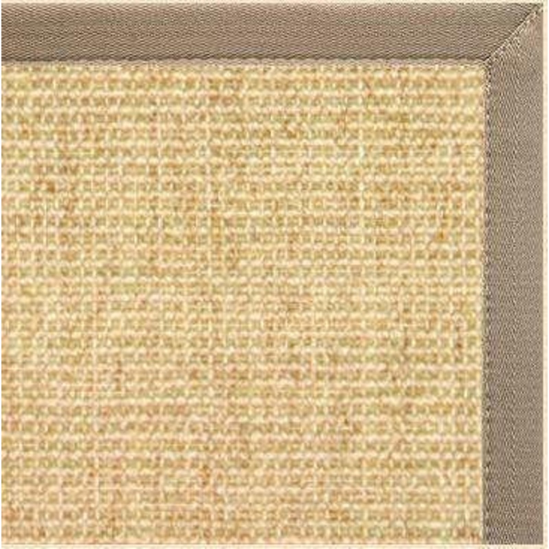 Sand Sisal Rug with Putty Canvas Border