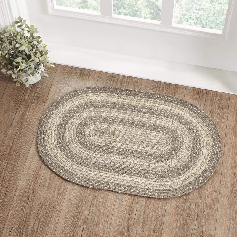 Cobblestone Jute Rug Oval w/ Pad 20×30