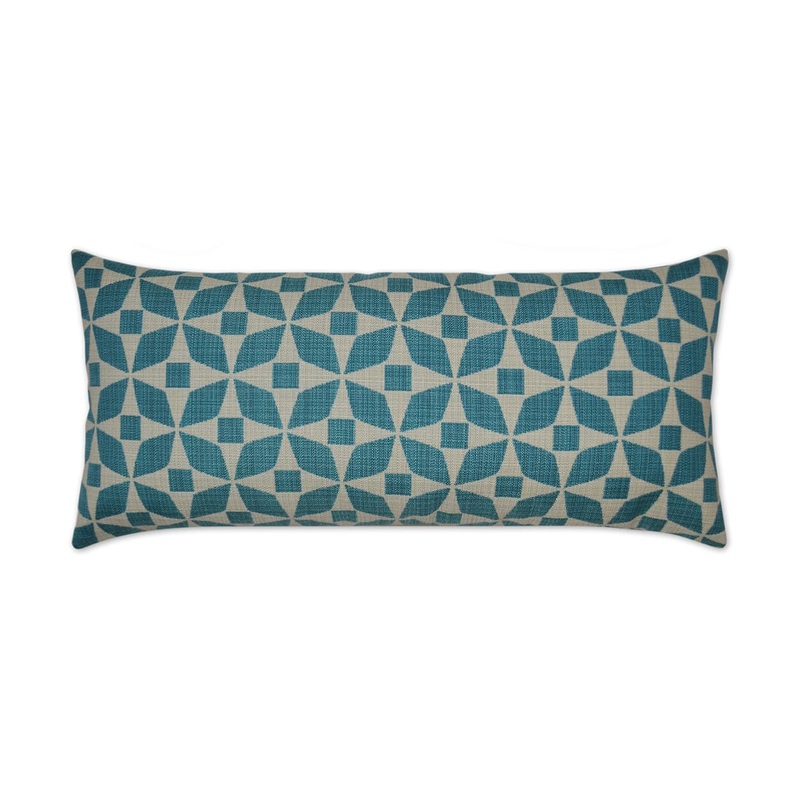 D.V. Kap 12″ x 24″ Outdoor Lumbar Pillow | Marquee Turquoise