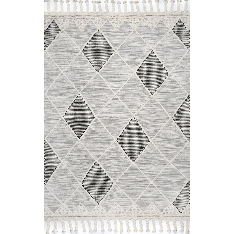 Harlequined Tiles Rug | Ivory