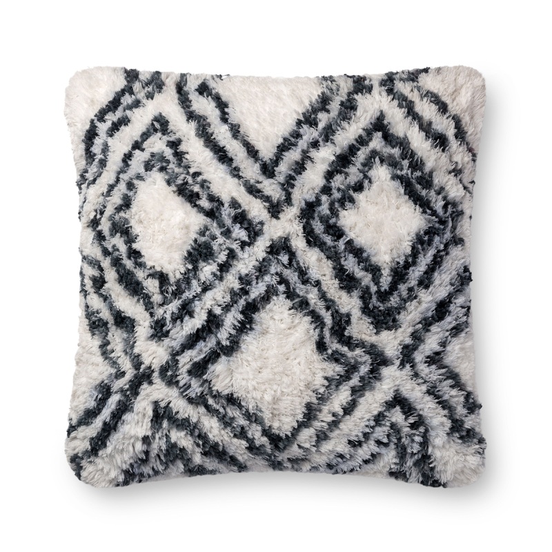 Loloi Pillow | Charcoal / White