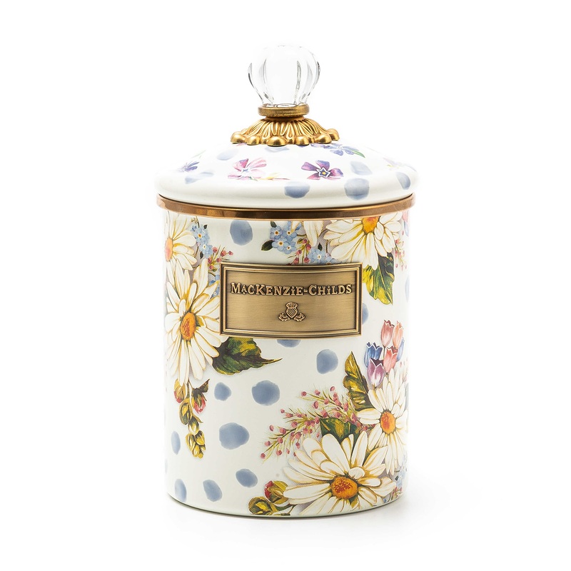 Wildflowers Enamel Medium Canister – Blue