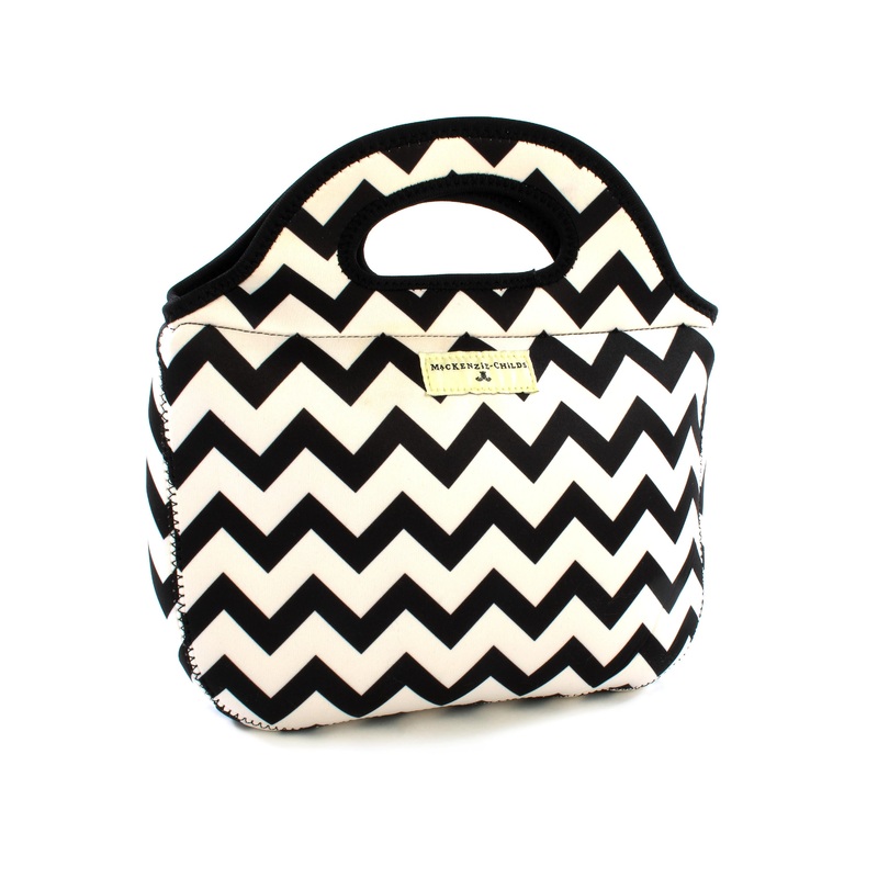 Zig Zag Lunch Tote – Black