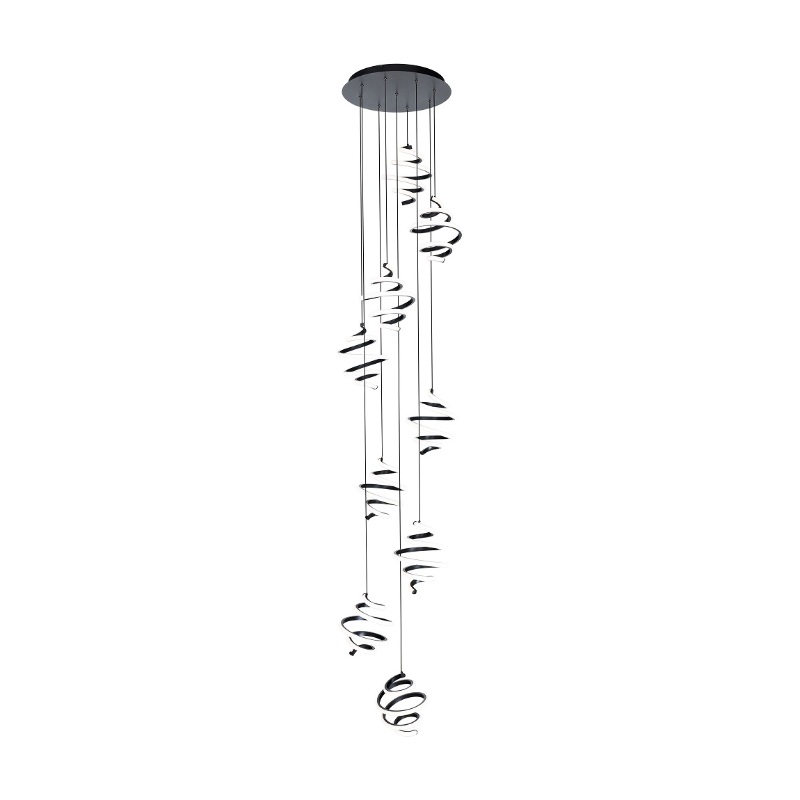 dweLED PD-19409R Whirl Round 9-lt 17″ LED Pendant