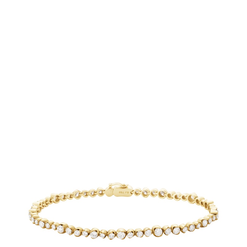 Georg Jensen Signature Diamond Tennis Bracelet, 18kt Yellow Gold – Two Size Variants