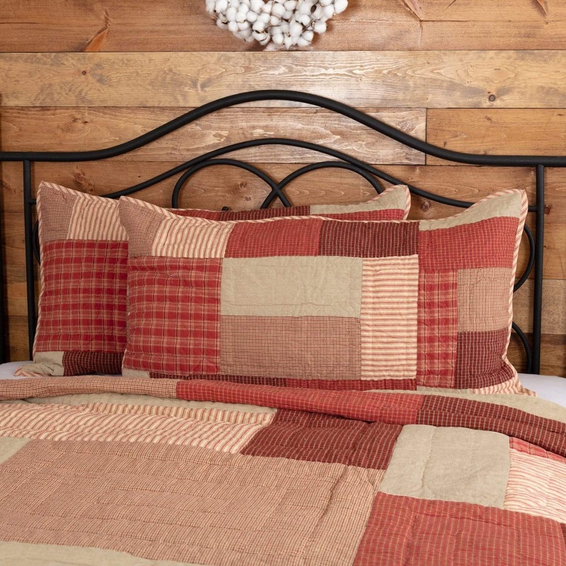 Rory Schoolhouse Red King Sham 21×37