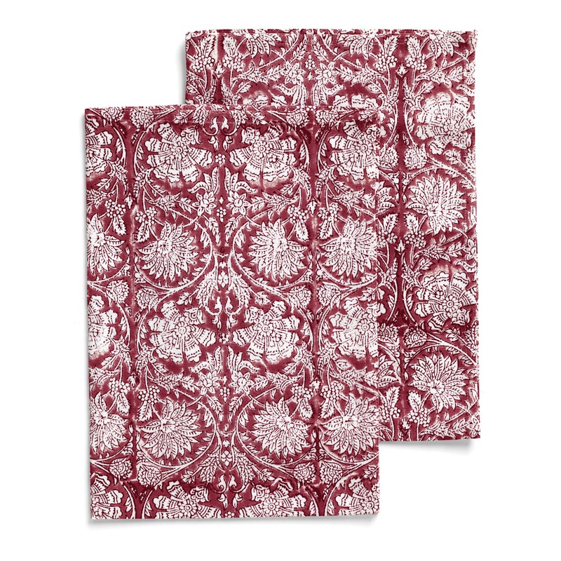 Cotton Kitchen Towel Paradise Design – Red