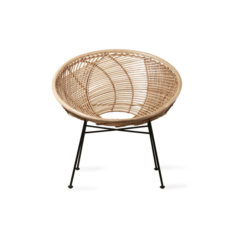Rattan Ball Lounge Chair Natural