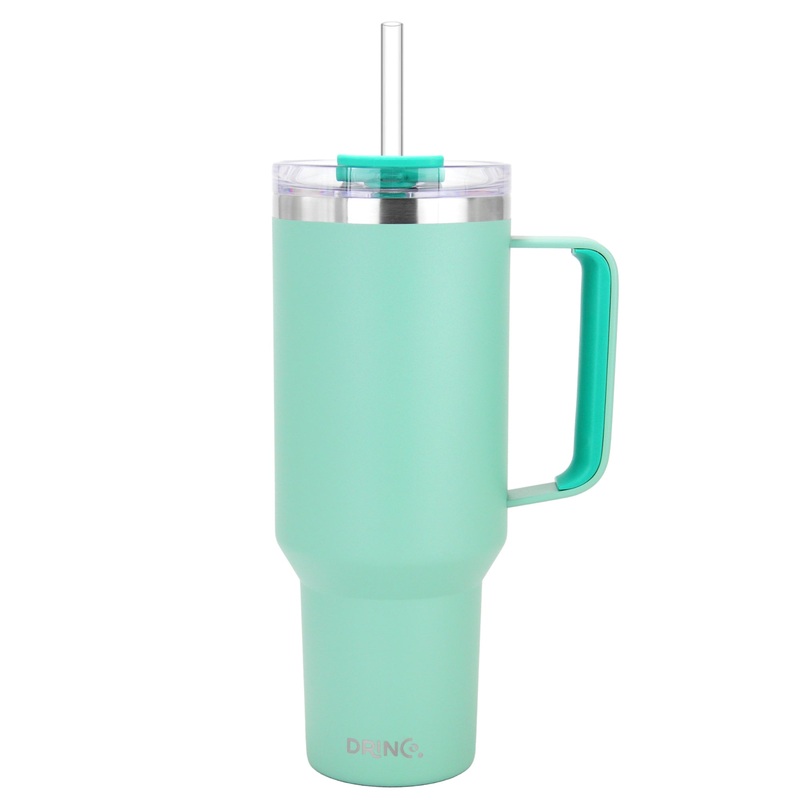 40oz BugSur Tumbler with Handle- Sage