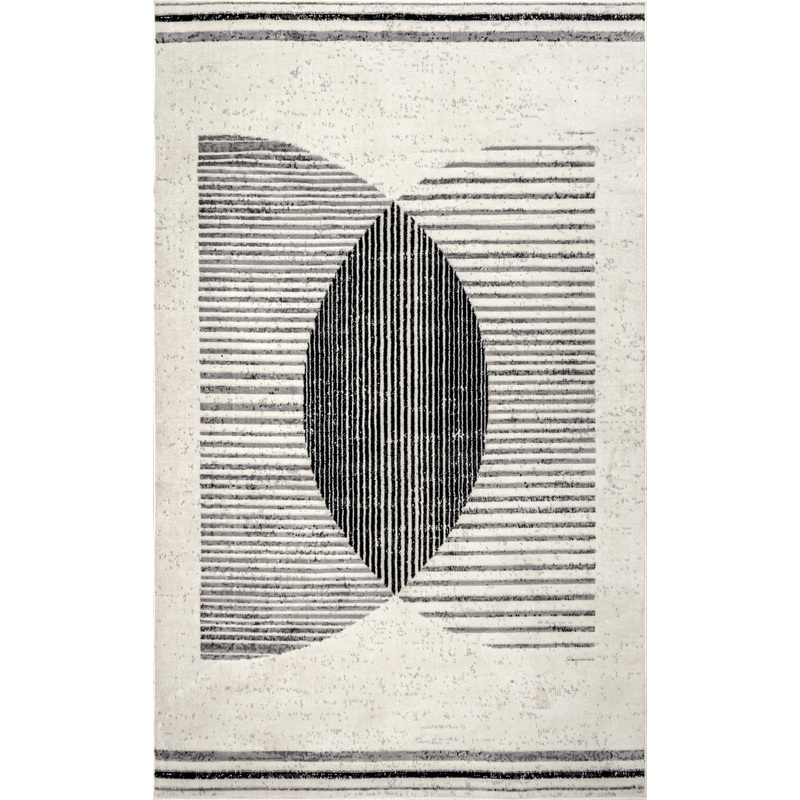 Freya Abstract Eclipse Rug | Grey