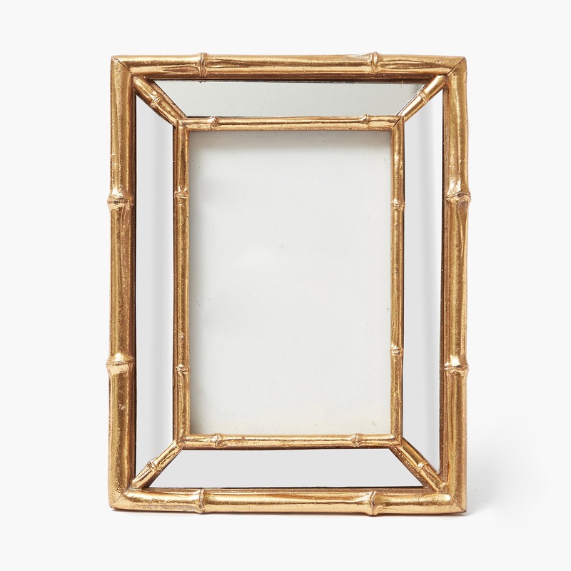 Gold Bamboo Mirror Photo Frame – 4″x6″