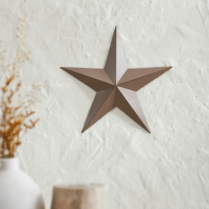 Metal Star Distressed Rust Brown 12×12