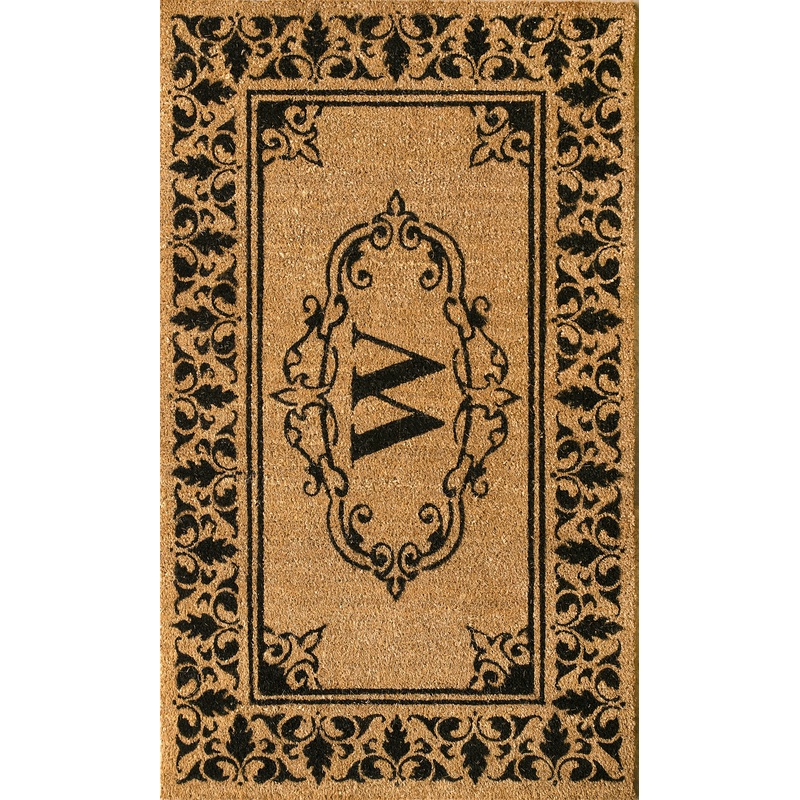 Monogrammed Outdoor Welcome Door Mat | Letter W