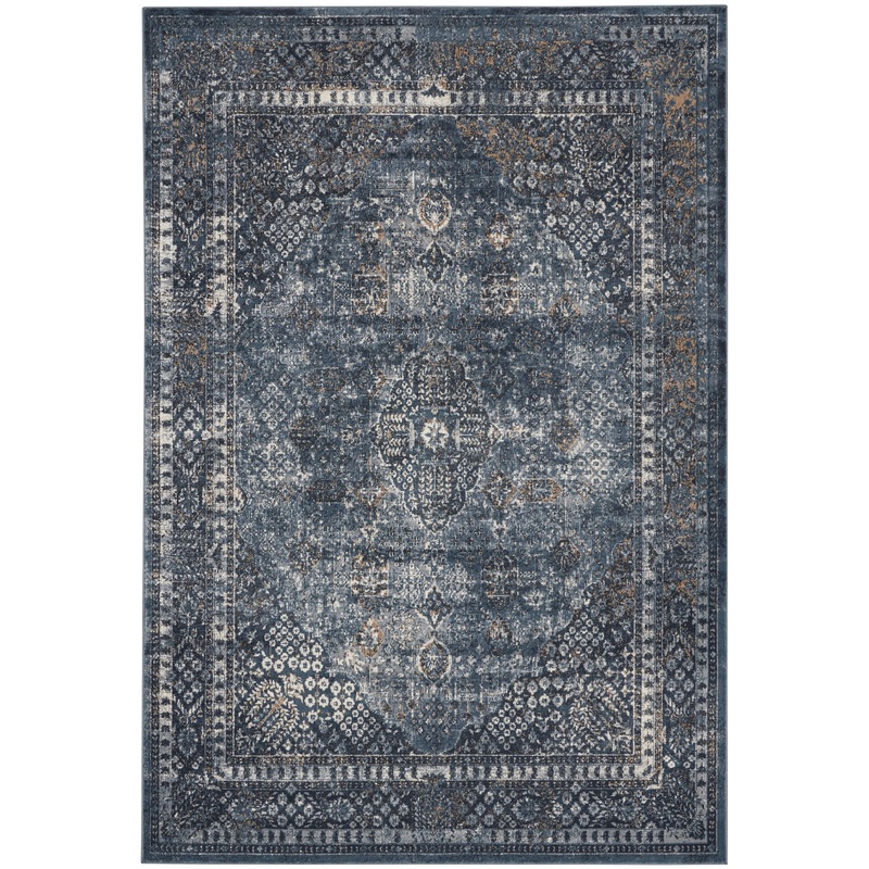 Nourison Home Malta 5’3″ x 7’7″ Navy Vintage Indoor Rug