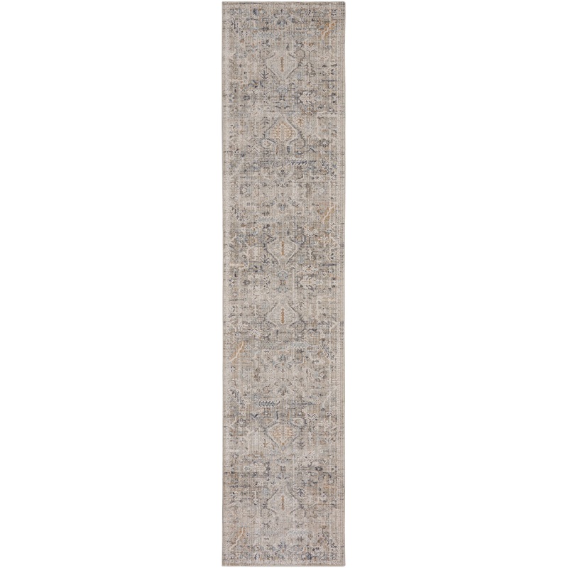 Nourison Lynx 2’3″ x 10′ Ivory Taupe Vintage Indoor Rug
