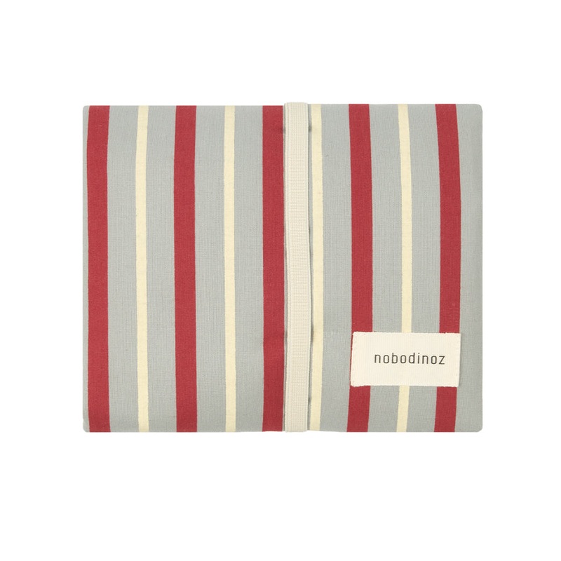 Stories Waterproof Changing Pad – Blue Red Stripes