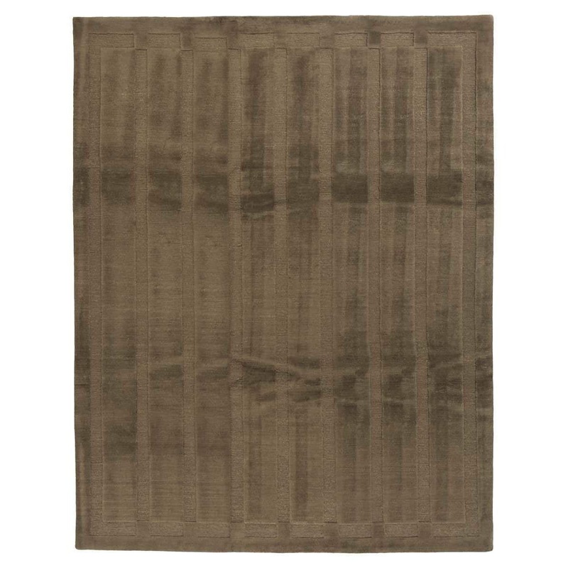 TUFENKIAN HAND KNOTTED TIBETAN RUG, SETANA BROWN