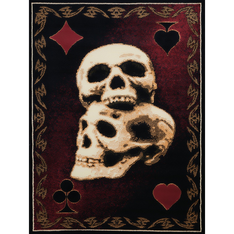 910-Skulls Synthetic Blend Indoor Area Rug by United Weavers