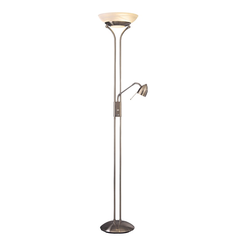 George’s Reading Room Torchiere Floor Lamp with Reading Light