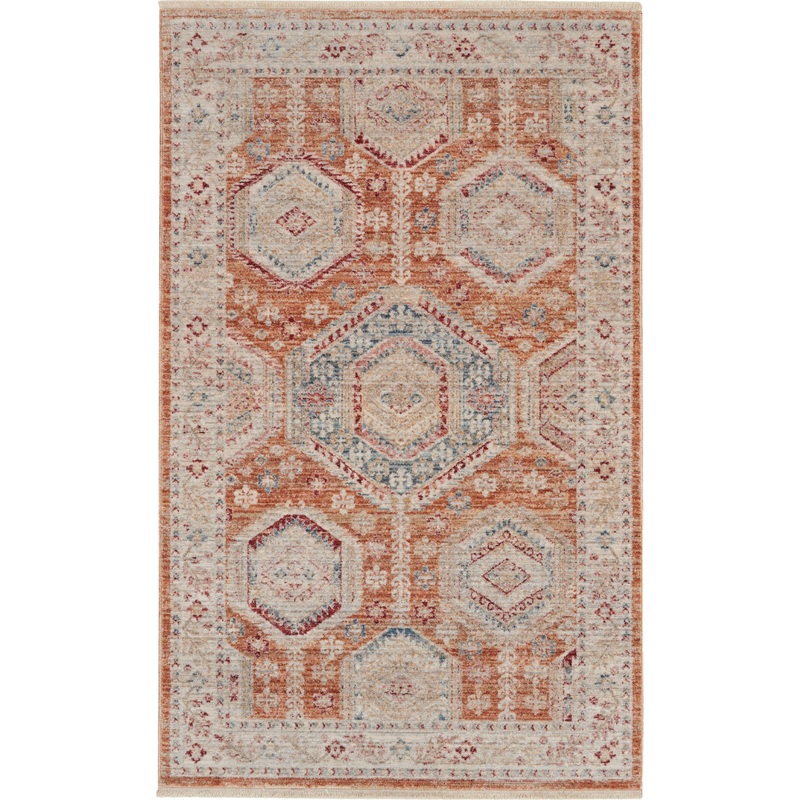 Nourison Homestead 3′ x 5′ Brick Vintage Indoor Rug