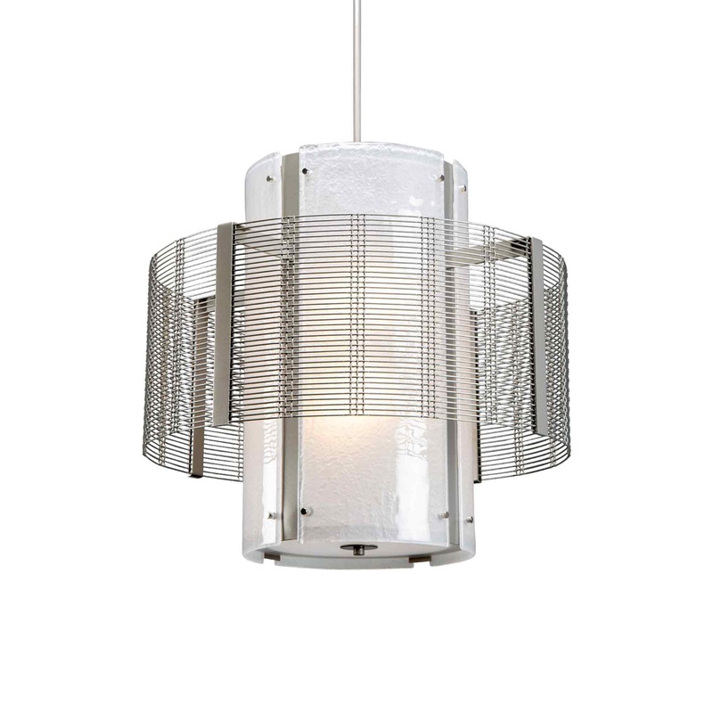 Downtown Mesh Double Drum Pendant Light