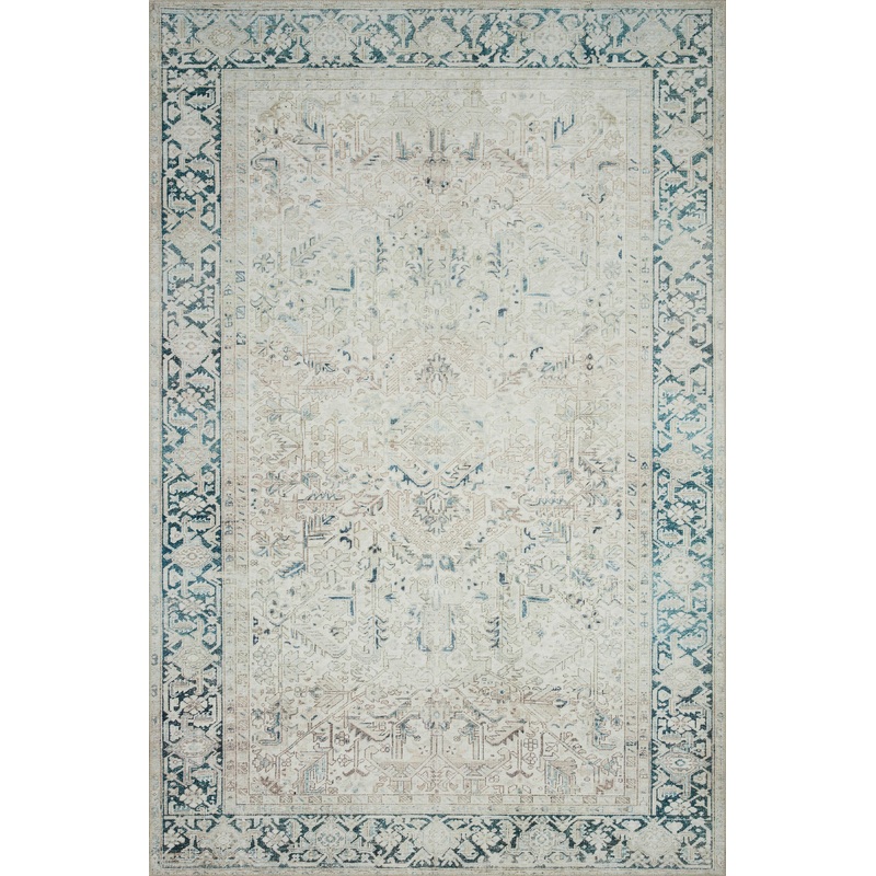 Magnolia Home by Joanna Gaines x Loloi Lenna Rug | Natural / Denim