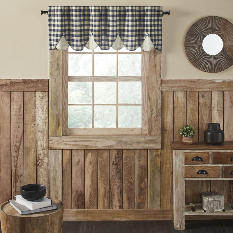 My Country Scalloped Layered Valance 18×60