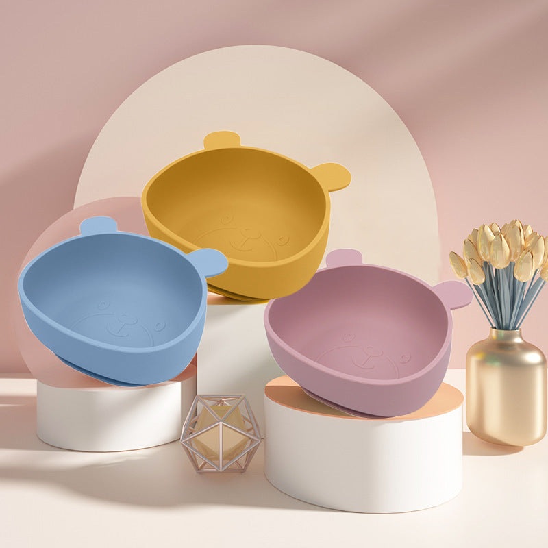Panda Shape Food Training Silicone Bowl