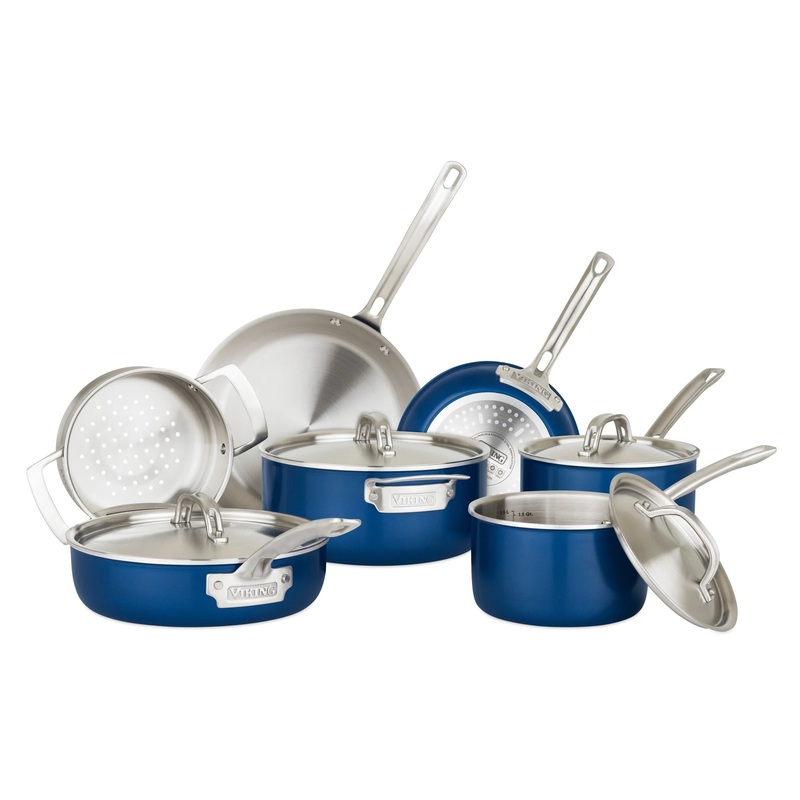 Viking Multi-Ply 2-Ply 11-Piece Cookware Set with Metal Lids