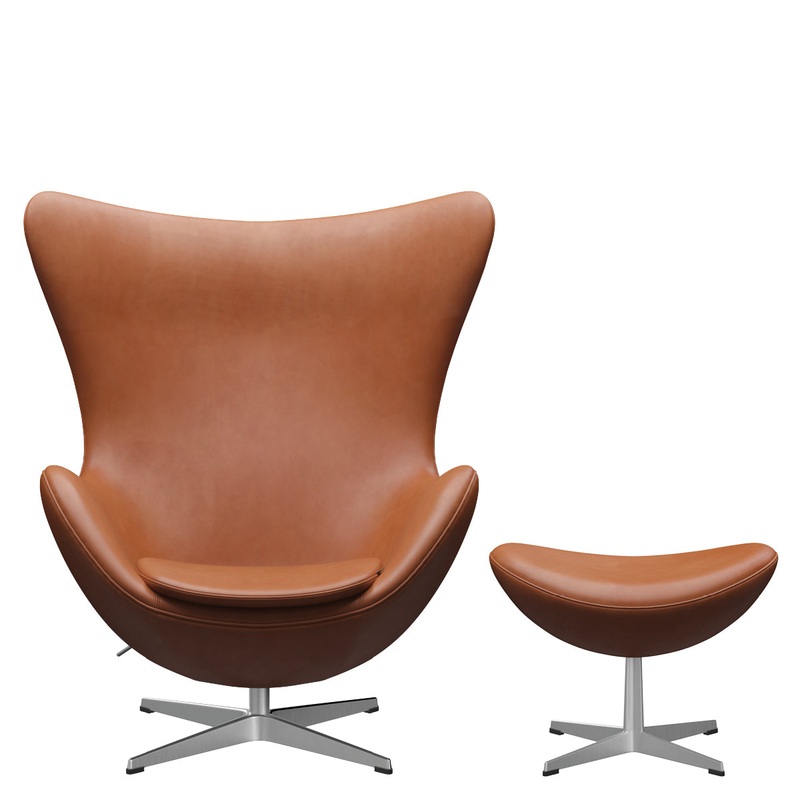 Arne Jacobsen Egg Lounge Chair & Egg Footstool Options