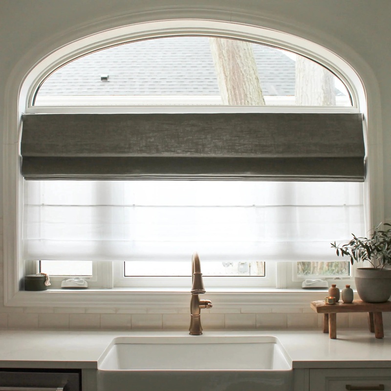 Custom Day Night Roman Shade Cordless