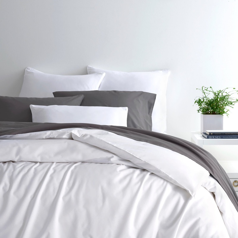 Essential Percale Duvet Cover | White