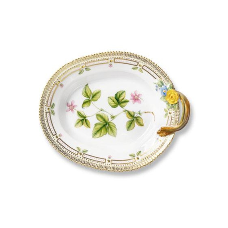 Flora Danica Oval Dish (9″)