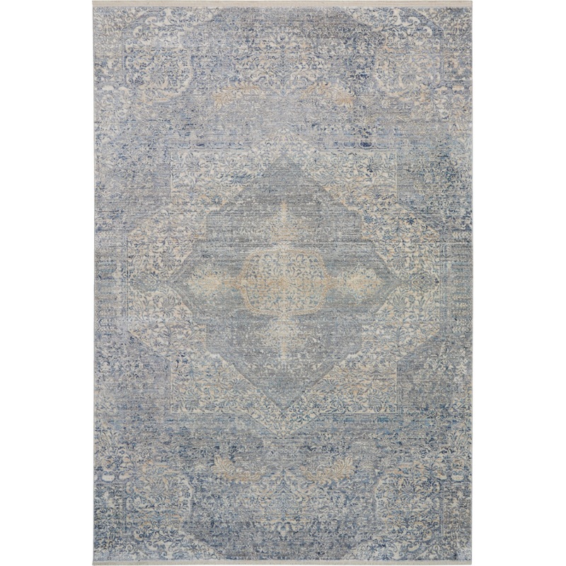 Nourison Lustrous Weave 3’10” x 5’10” Blue/Grey Indoor Rug