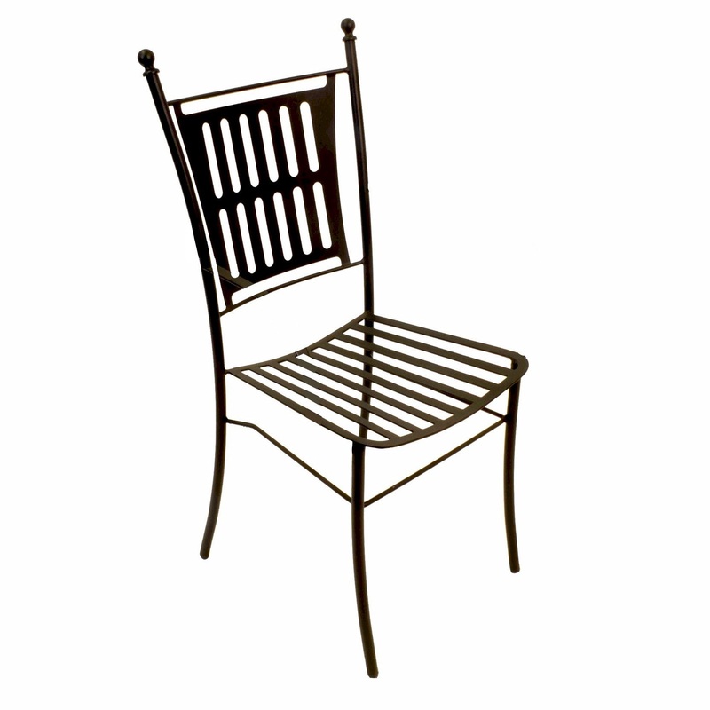 WROUGHT IRON CHAIR: Eva Design in Deruta, Italy.