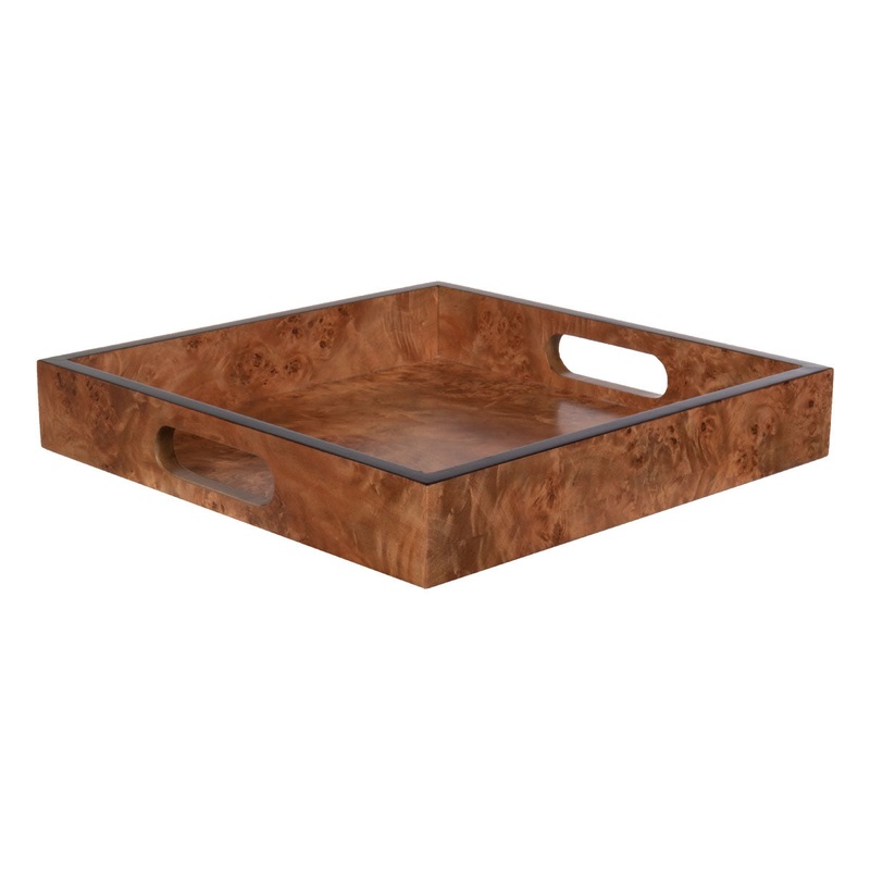 BURLED WOOD TRAY | Matte