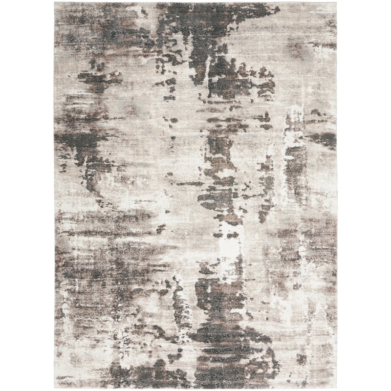 Nourison American Manor 3’11” x 5’11” Ivory/Mocha Modern Indoor Rug